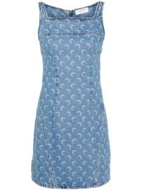 Marine Serre Crescent-Moon-print Mini Dress at Farfetch